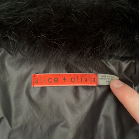 Alice and Olivia Down Puffer Jacket with REAL FOX FUR collar - Picture 7 of 10